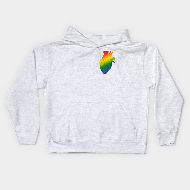 Pride Heart Kids Hoodie by Allonsy Dorota 